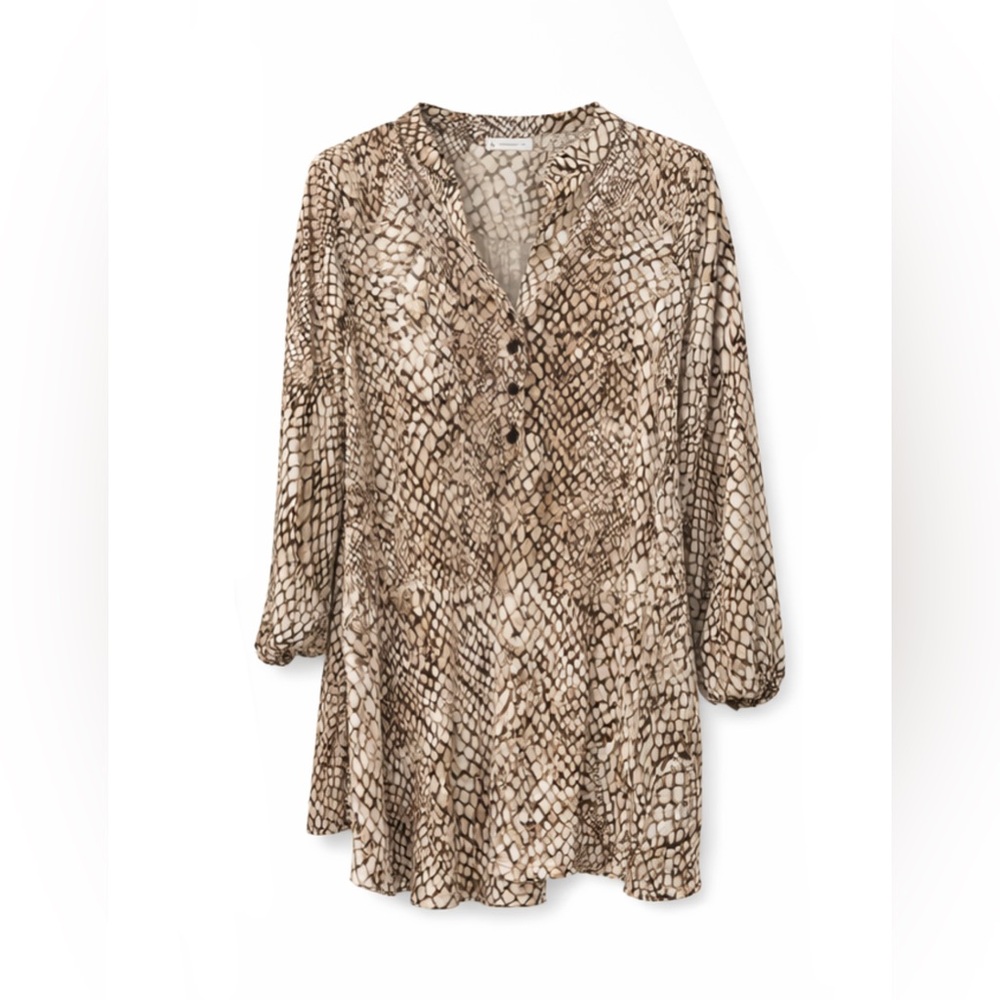 Elegant Snake Print Women's Blouse